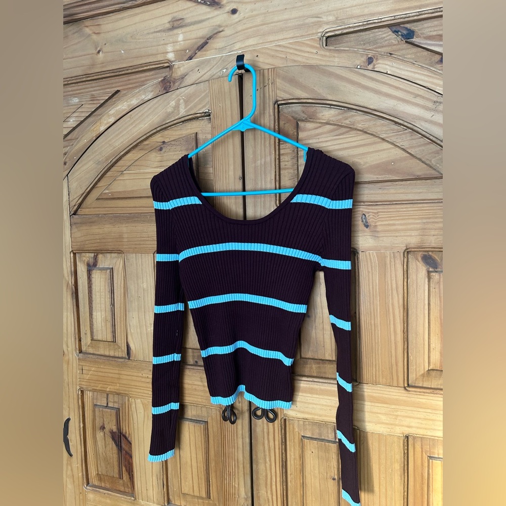 ACTIVE USA Ribbed Knit Crop Top